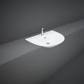 Rak-Morning Wash Basin | Semi Recessed 550mm 1 Tap Hole