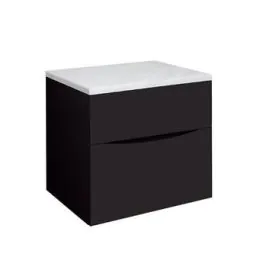 Glide 600mm Double Drawer Unit Matt Black