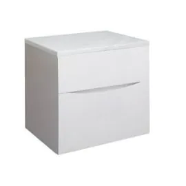 Glide 600mm Double Drawer Unit Gloss White