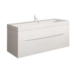 Crosswater Glide II 1000x450mm Wall Hung Vanity Unit  - White Gloss