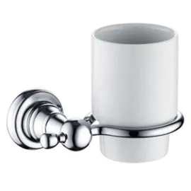 Traditional Holborn Wall Mounted Tumbler & Holder Chrome