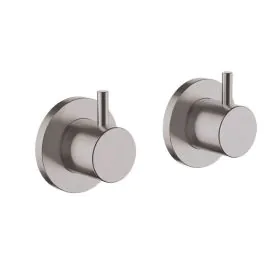 Just Taps Inox Wall 2TH Panel Valves - Pure Stainless Steel