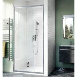 Kai 6 Single Sliding Bath Door 1100mm x 1900mm - Silver