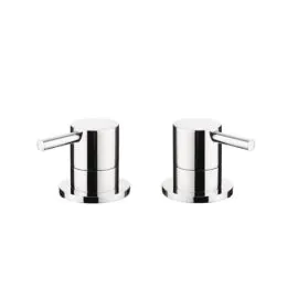 Crosswater Kai Lever Chrome Deck Mounted Panel Valves (Pair) 