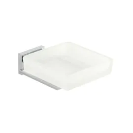 VADO Level Frosted Glass Soap Dish + Holder