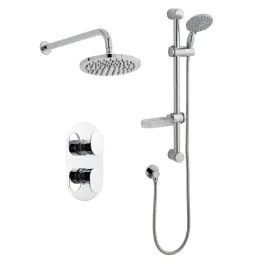 SW6 Logik Thermostatic Concealed Shower-Slide Rail &Drencher