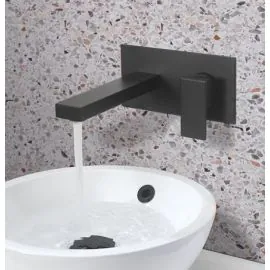 Crosswater Essential Verge Wall Mounted Basin Mixer- Black