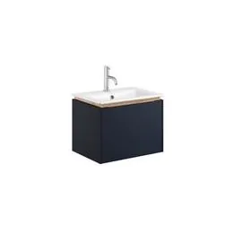 Mada Indigo Wall Mounted 500mm Rectangular Vanity Unit- Blue