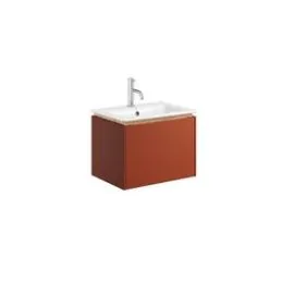 Mada Soft Clay 500mm Wall Mounted Vanity Unit - Red 