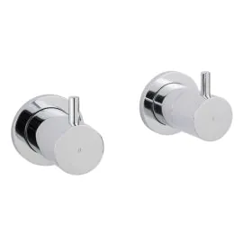 Just Taps Florence Concealed Stop Valves w/ Wall Flanges