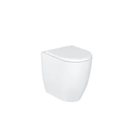 Milan Round Rimless Back To Wall & Seat - White Gloss