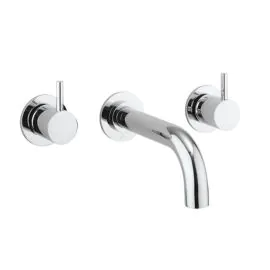 MPRO  Wall Mounted Three Hole Bath Mixer Set in Chrome