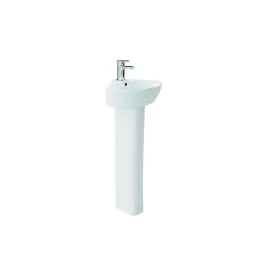 MyHome Corner Wall Mounted Basin 1 Tap Hole - White Gloss