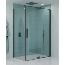 Optix 10 Pivot Door with Inline Panel 1400mm Slate