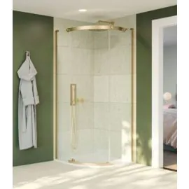 Optix 10 Quadrant 1000x800mm Rightt Hand Brushed Brass