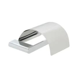 VADO Photon Covered Toilet Roll Holder - Chrome Finish