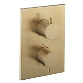 MPRO Crossbox 1 Outlet Trim Set - Brushed Brass