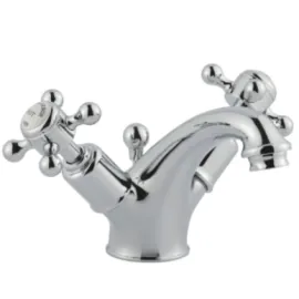 Just Taps Grosvenor Cross Basin Mixer With Pop Up Waste