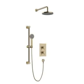 Dartmouth Concealed Valve Fixed Head & Shower Kit Brushed Brass