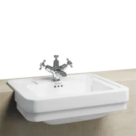 Burlington Edwardian Semi Recessed Basin w/ 2 Tap Holes