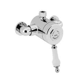 Glastonbury Exposed Shower Valve with Top Outlet Chrome