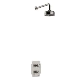 Glastonbury Shower Valve & Fixed Head Brushed Nickel