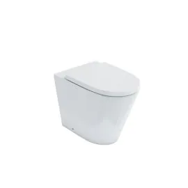 Sphere Round Rimless Back To Wall Pan & Seat White Gloss