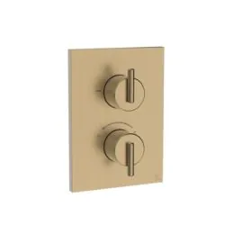 3ONE6 Lever Crossbox 1 Outlet Shower Valve Brushed Brass