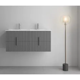 LUXE81 Tweed 1200 Light Grey Cabinet With Ceramic Basin