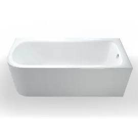 Viride offset bath 1700 x 750 x 435mm RH - White gloss