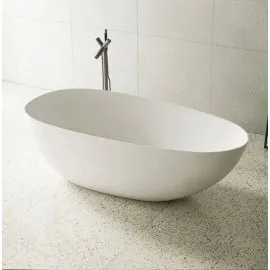 Luxe Wells 1700 Egg freestanding Solid Surface Matt Bath 