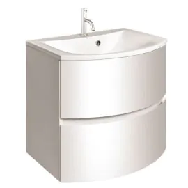 Crosswater Svelte 600mm Vanity Unit White Gloss