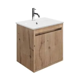 Flute 475 x 355 x 480mm  vanity unit in Windsor Oak