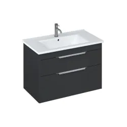 Shoreditch 85cm double drawer Vanity unit - Matt Grey