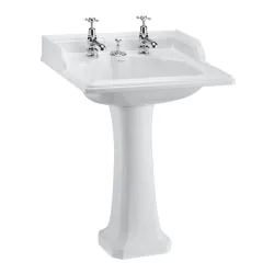 Burlington Classic Pedestal for Bathroom in White 