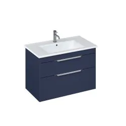 Shoreditch 85cm double drawer Vanity unit - Matt Blue