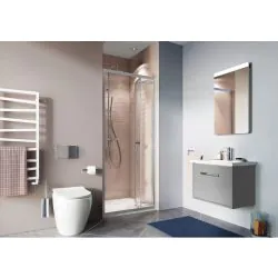 Crosswater Clear 6 900mm Bi-Fold Shower Door Clear Glass 6mm