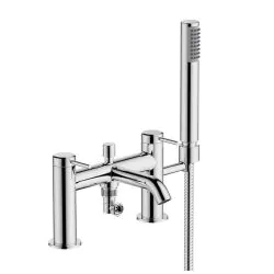 Hoxton Deck Mounted Chrome Bath/Shower Mixer w/ 2TH