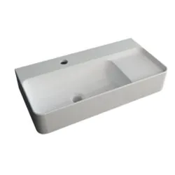 Essentials Blade 600 x 310mm Basin Single Tap Hole – White