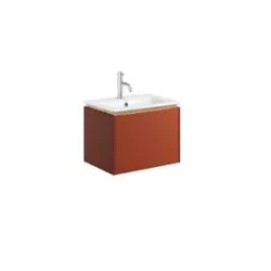 Mada Soft Clay 500mm Wall Mounted Vanity Unit - Red 