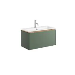 Mada Sage Green Wall Hung Rectangular 700mm Vanity Unit