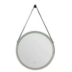 Amberley Illumintaed Circular Circular Mirror with Strap 800mm Chrome