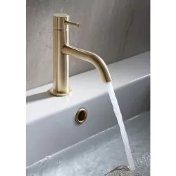 Crosswater MPRO Monobloc Basin Mixer Brushed Brass