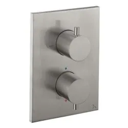 MPRO Crossbox 2 Outlet Trim Set Brushed Stainless Steel