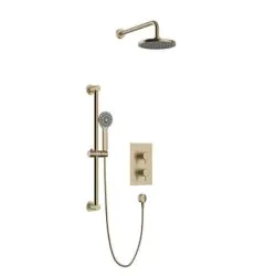 Dartmouth Concealed Valve Fixed Head & Shower Kit Brushed Brass