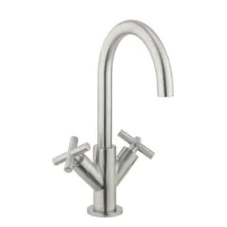 Crosswater MPRO Basin Monobloc Mixer Brushed Stainless Steel Effect