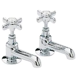 Heritage Dawlish Basin Taps Chrome (pair)