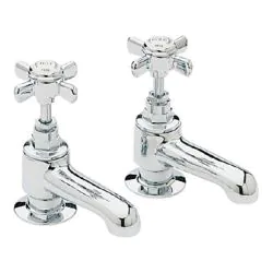 Heritage Dawlish Bath Taps Chrome (pair)